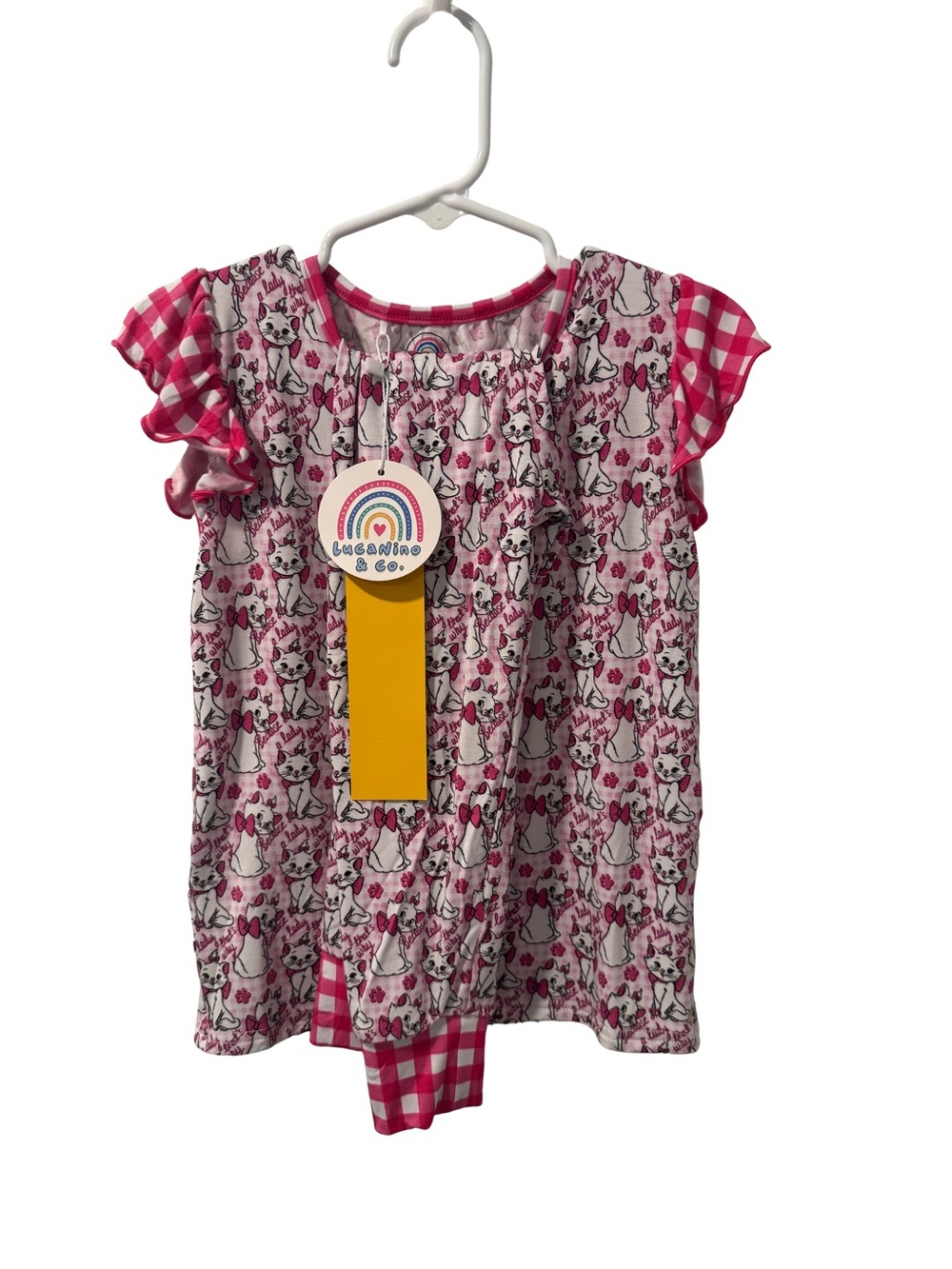 Marie Cat “she’s a lady” bamboo pajama set Size 2T